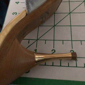 Metallic 3in spike heel slide